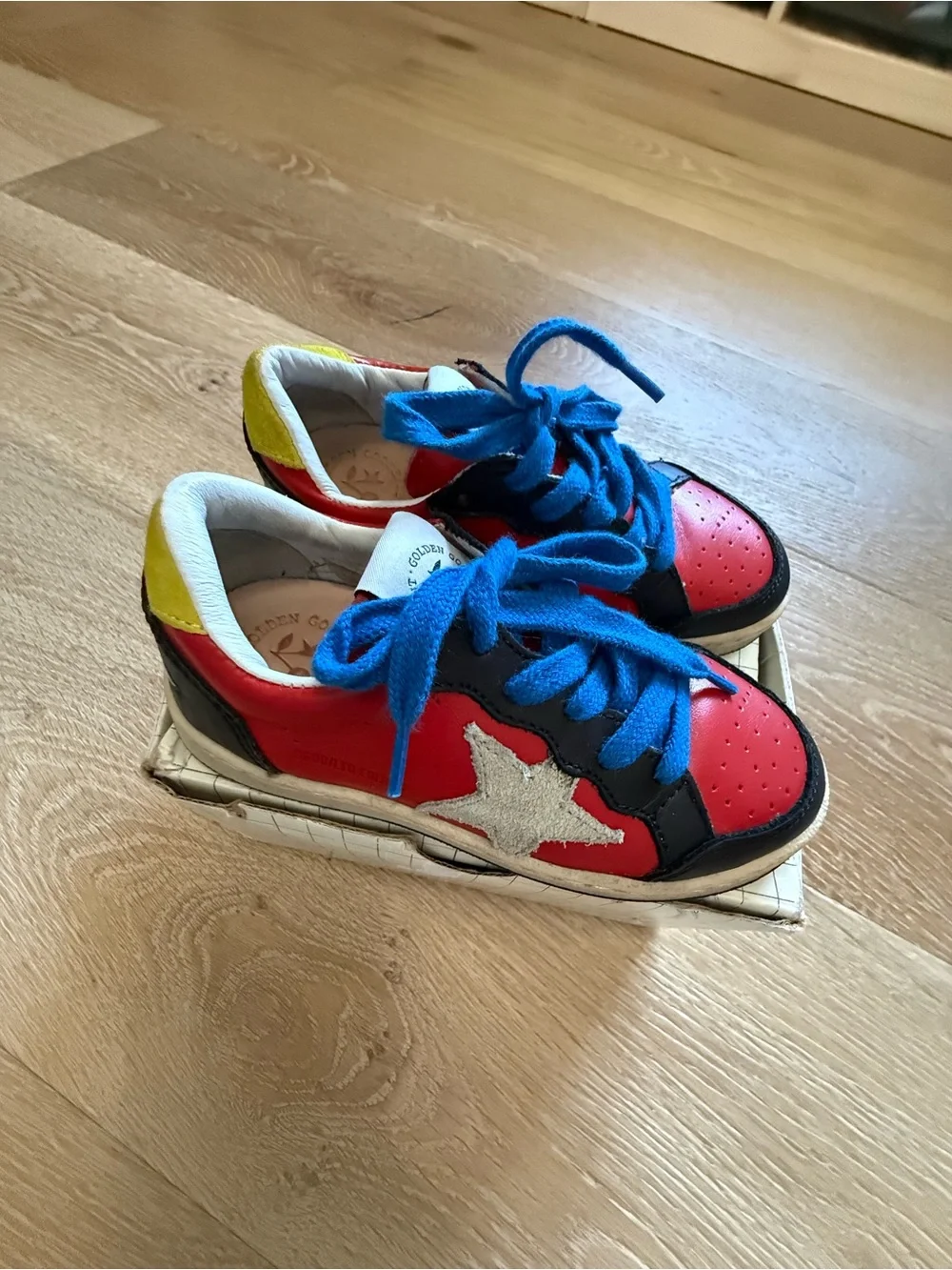 Golden Goose Kids Red & Blue Star Sneakers